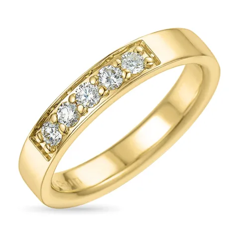 diamant ring i 14 karat guld 0,25 ct