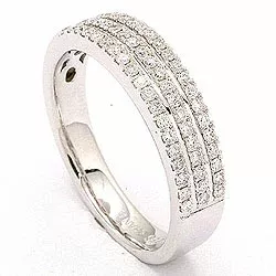 bestillingsvare - diamant ring i 14 karat hvidguld 0,40 ct