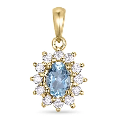 rosetvedhæng i 14 karat guld 0,26 ct 0,42 ct