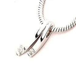 vedhæng i 14 karat hvidguld 0,07 ct