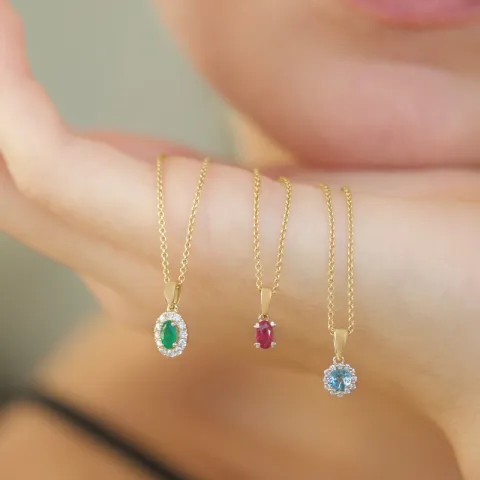 rubin vedhæng i 14 karat guld 0,35 ct