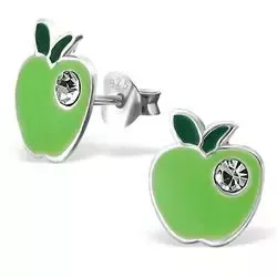 æble øreringe i sølv