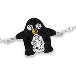 pingvin børnearmbånd i sølv med vedhæng i sølv
