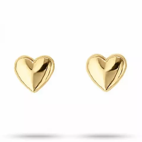 Små Aagaard hjerte øreringe i 8 karat guld