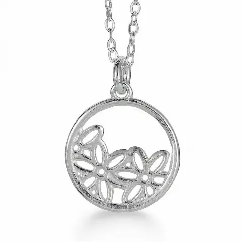 Aagaard blomst vedhæng med halskæde i sølv