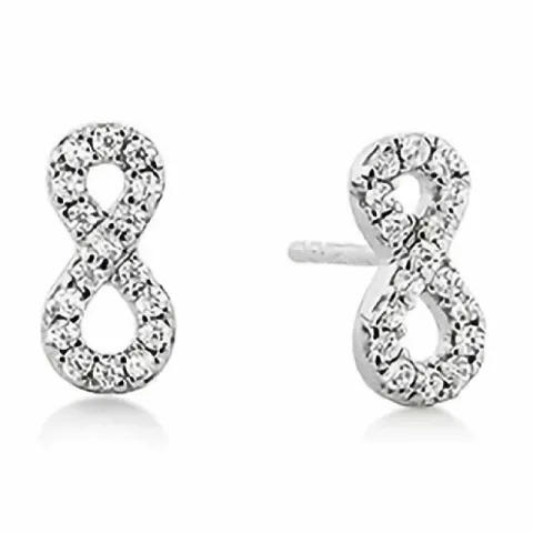 Aagaard infinity zirkon øreringe i sølv hvid zirkon
