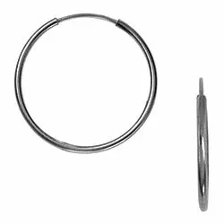 24 mm aagaard creoler i sort rhodineret sølv
