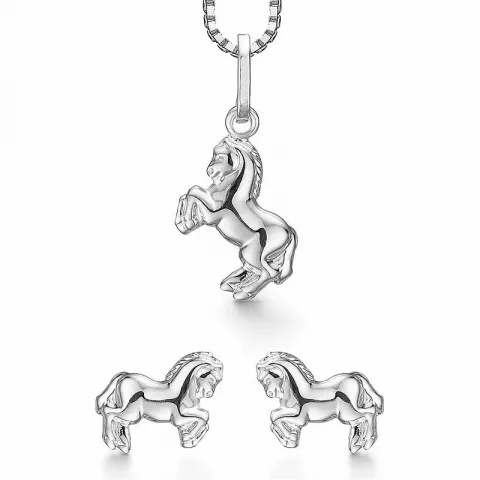 Støvring Design hest smykkesæt i sølv