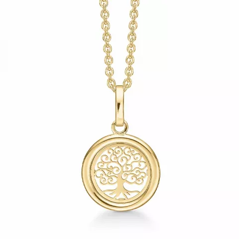 13 mm Støvring Design livets træ Halskæde med vedhæng i 8 karat guld