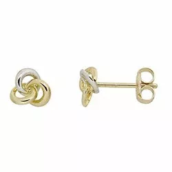 Støvring Design øreringe i 8 karat guld med 8 karat hvidguld