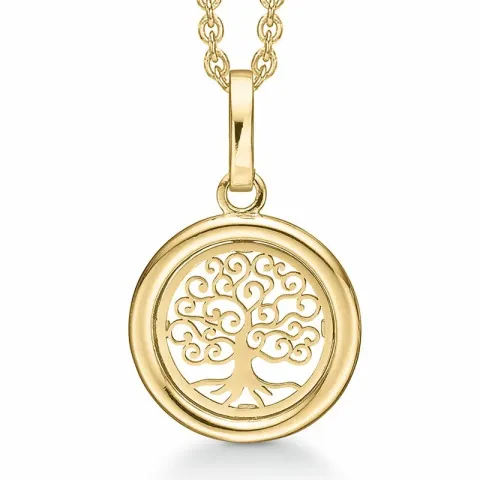 13 mm Støvring Design livets træ Halskæde med vedhæng i 8 karat guld