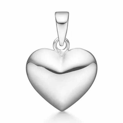 13 x 11,5 mm Støvring Design hjerte vedhæng i rhodineret sølv