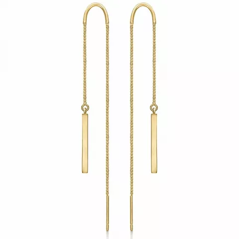 lange Støvring Design kæde øreringe i 8 karat guld