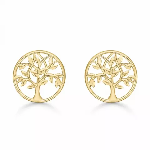 6,5 mm Støvring Design livets træ øreringe i 14 karat guld