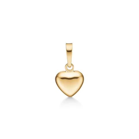 8 x 10 mm Støvring Design hjerte vedhæng i 8 karat guld