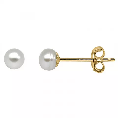 4 mm Støvring Design perle ørestikker i forgyldt sølv