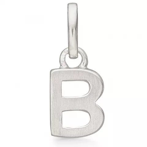 Støvring Design bogstav B vedhæng i rhodineret sølv