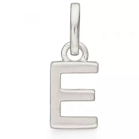Støvring Design bogstav E vedhæng i rhodineret sølv