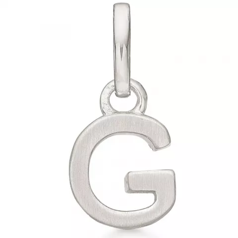Støvring Design bogstav G vedhæng i rhodineret sølv