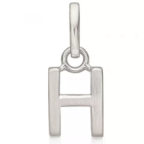 Støvring Design bogstav H vedhæng i rhodineret sølv