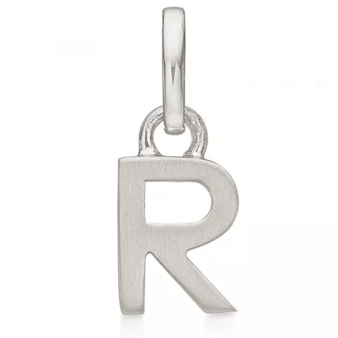 Støvring Design bogstav R vedhæng i rhodineret sølv