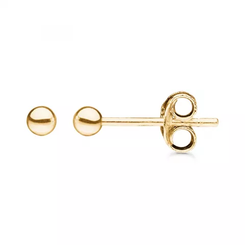 3 mm Støvring Design kugle øreringe i 8 karat guld