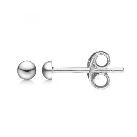 3 mm Støvring Design kugle øreringe i sølv