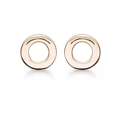 Støvring Design runde øreringe i rosabelagt sølv