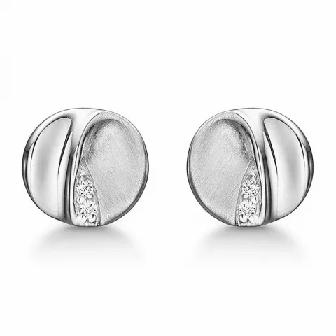Støvring Design øreringe i sølv hvid zirkon