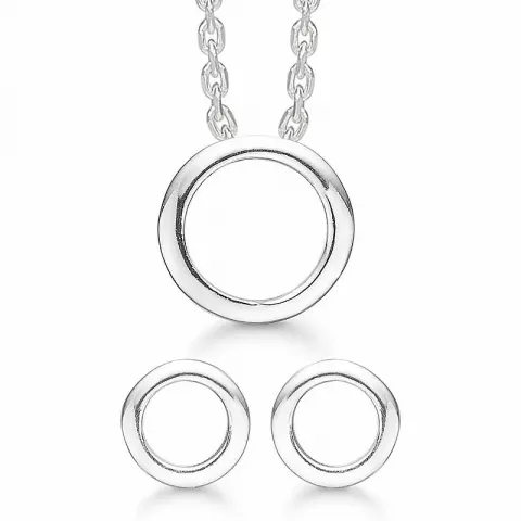 Støvring Design rund smykkesæt i sølv