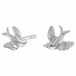 Siersbøl fugle øreringe i sølv