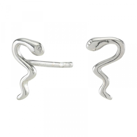 Siersbøl slange øreringe i sølv