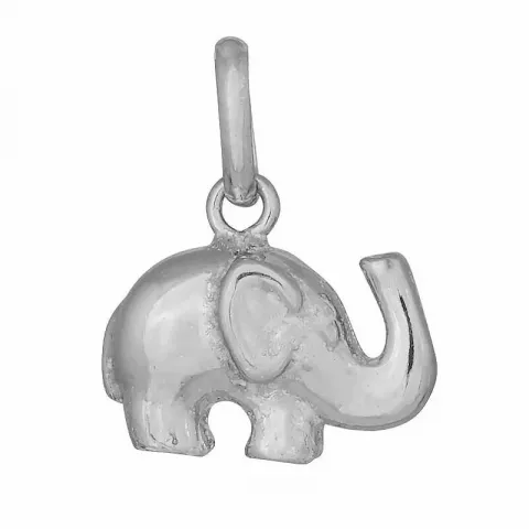 Blank Siersbøl elefant vedhæng i sølv