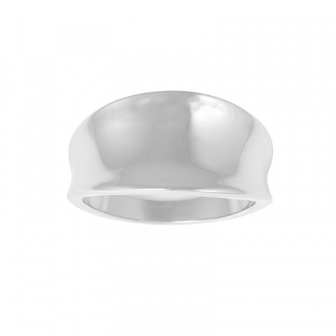 Siersbøl ring i rhodineret sølv