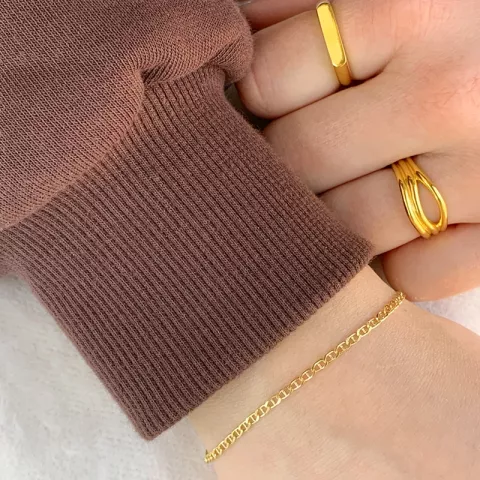 Siersbøl armbånd i 9 karat guld