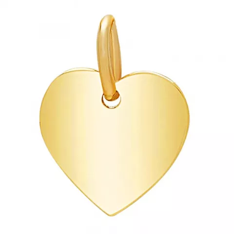 10 mm Siersbøl hjerte vedhæng i 8 karat guld