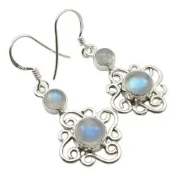 månesten øreringe i sølv