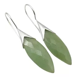 grønne øreringe i sølv
