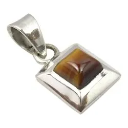 Firkantet vedhæng i sølv