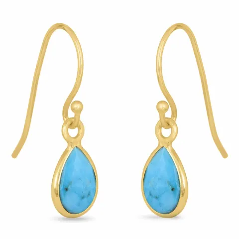 lange øreringe i forgyldt sølv - Loom Stones