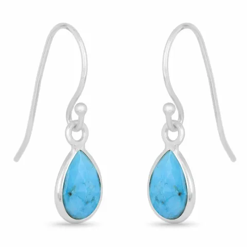 lange dråbe øreringe i sølv - Loom Stones