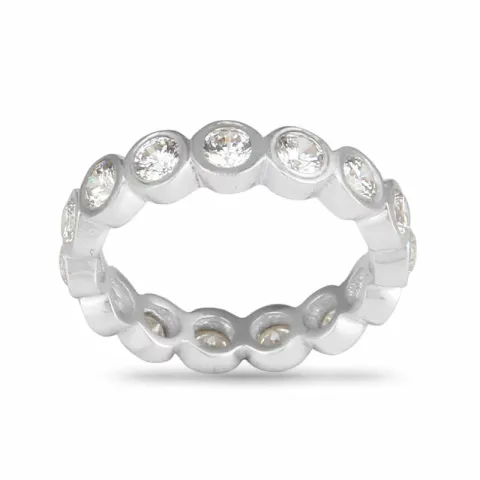 mat zirkon ring i sølv
