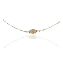 calcedon armbånd i sølv 19,0 cm x 5,0 mm