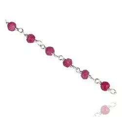 pink aventurin armbånd i sølv 15 cm plus 6 cm x 3,0 mm