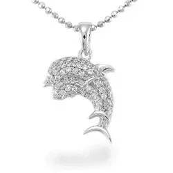 delfin vedhæng i sølv