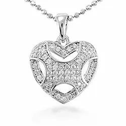 hjerte vedhæng i sølv