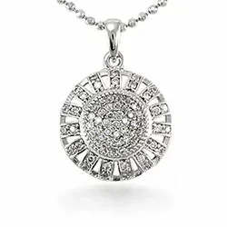 rundt vedhæng i sølv