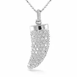 Horn vedhæng i sølv