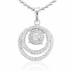 rundt vedhæng i sølv