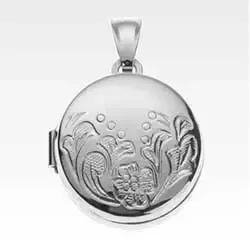 20 mm medaljon smykke i sølv